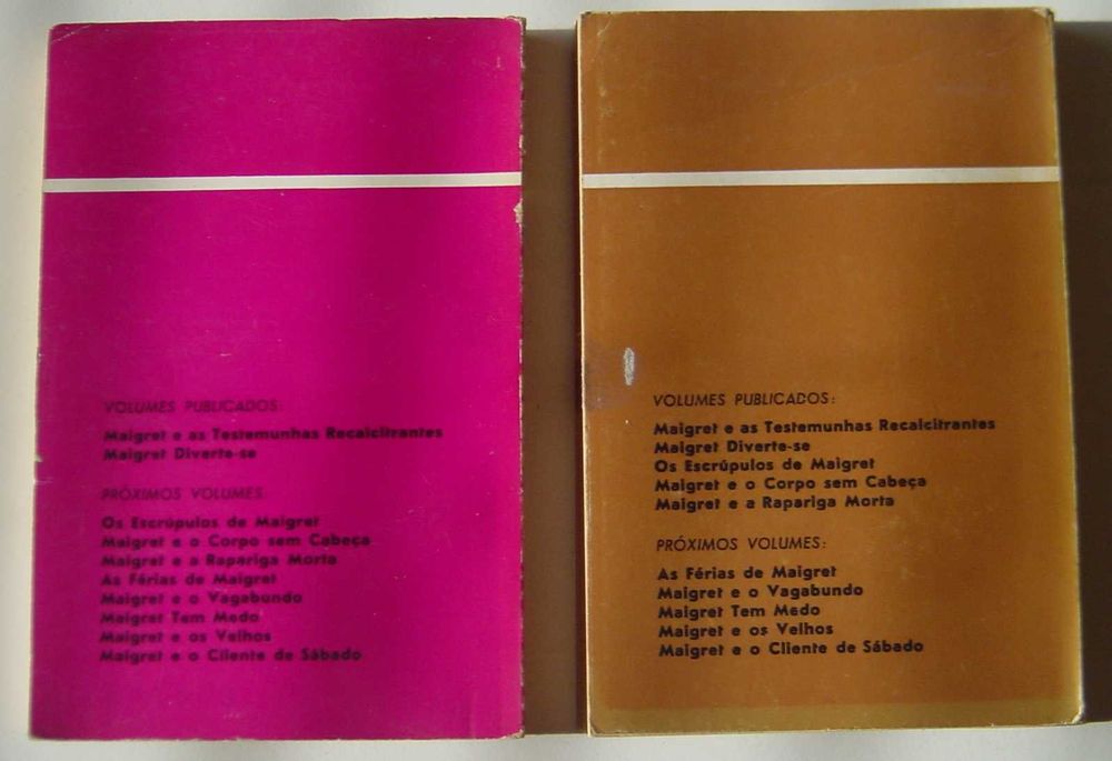 Alfarrabismo Policial 1955: 2 Livros Coleção Maigret-Simenon-Bertrand
