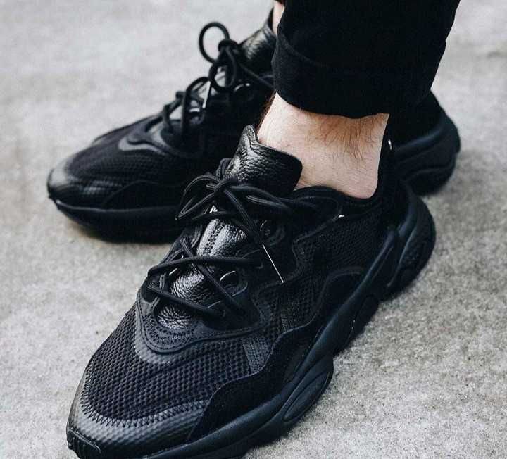 ‼️Останній 41/43/44 Розмір‼️Кроссовки Мужские Adidas Ozweego Triple Black/Чоловічі Кросівки Адідас Озвіго/Кроссовки адидас Озвиго
