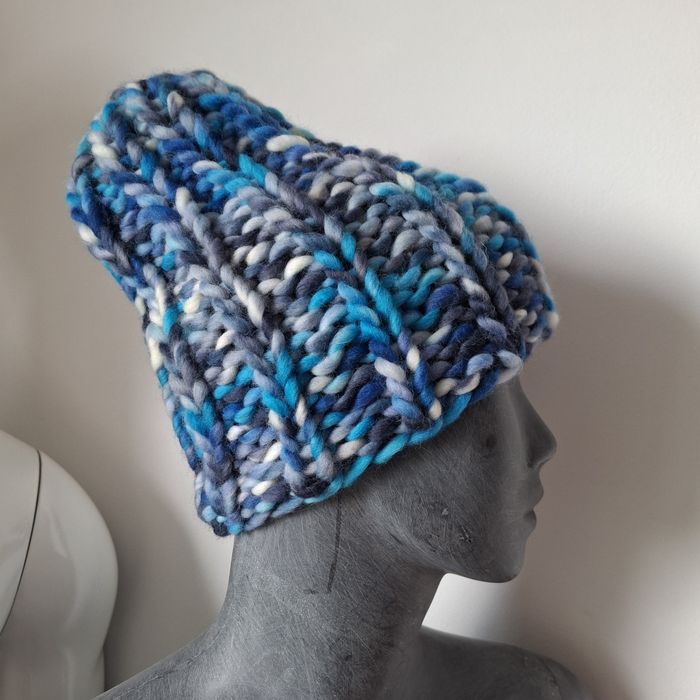 Czapka wełna merino, handmade