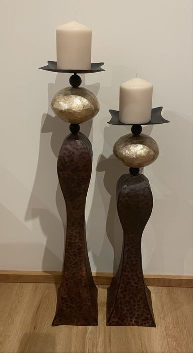 Casticais de chao em chapa martelada pecas muito requintadas