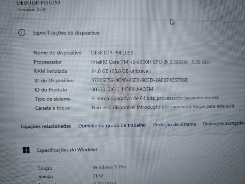 Portátil Dell precision