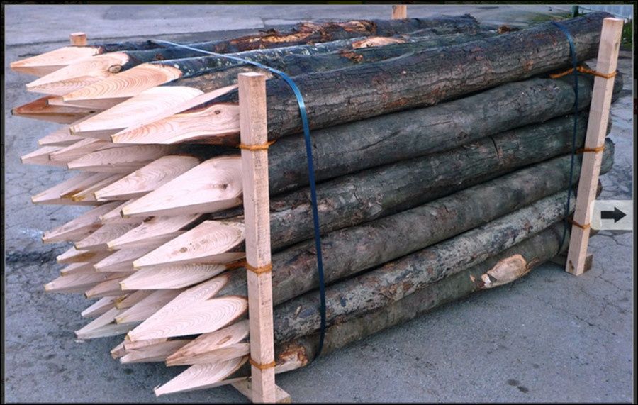 Słupki dębowe modrzew stęple  ogrodzenie drewniane sosnowe Sosna