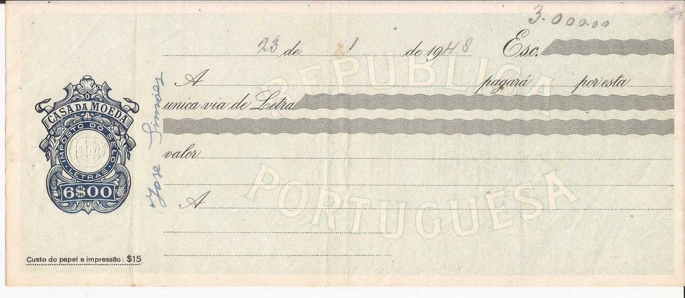 Letras Bancárias Antigas