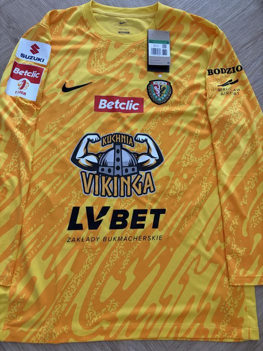 Koszulka bluza bramkarska Śląsk Wrocław meczowa 1.liga nowa XL Szromnik