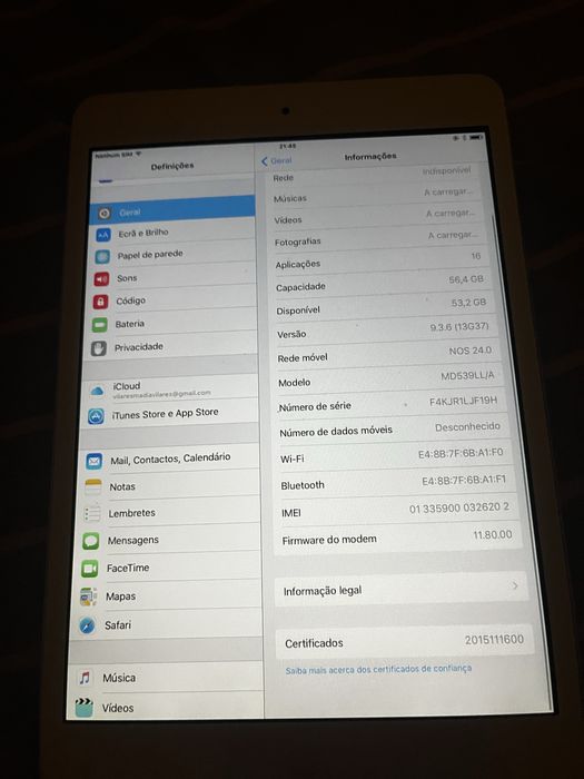 Ipad  mini 1 2012