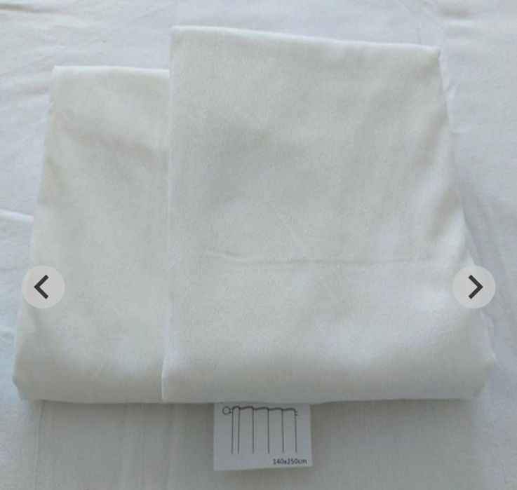 Cortinados 140cmx250cm brancos, cinzento, amarelo e diversos tecidos