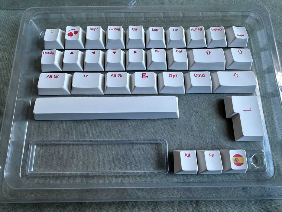 Conjunto de keycaps PBT Doubleshot Ducky ISO-ES español novo
