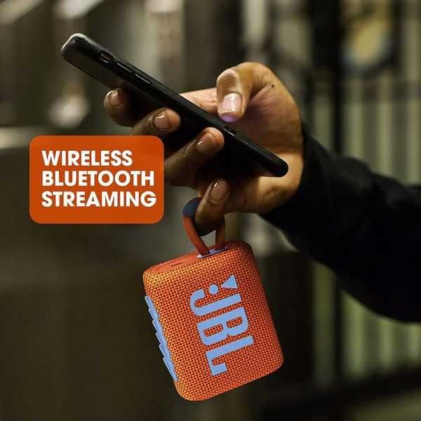 JBL GO 3 – nowy głośnik Bluetooth (pomarańczowo-niebieski)