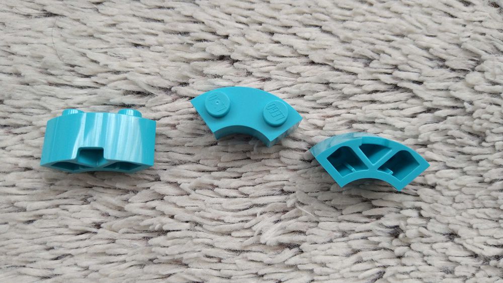 LEGO 85080 Śr lazur 2x2 brick zaokrąglony NOWY 2sz ,  Dostępna większa ilość