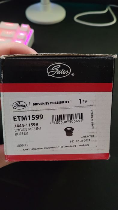 Suporte Traseiro Motor Gates ETM1599 Citroën/Peugeot