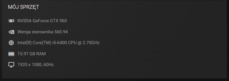 Komputer i5 6gen GTX 960