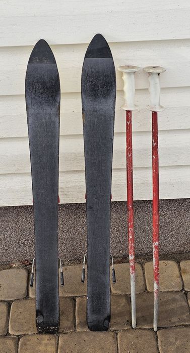 Narty dziecięce Rossignol 90 cm + kijki