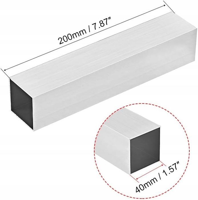 profile aluminiowe 40x40 mm 200 mm 2 szt rury alu 6063