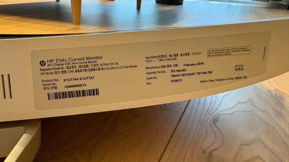 Monitor HP Z34c 34 cale