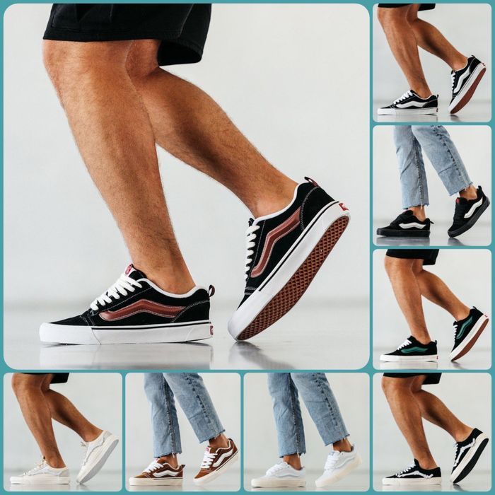 БЕЗКОШТОВНА ДОСТАВКА‼️Кросівки Vans Knu Skool Black White (Чорно-білі)