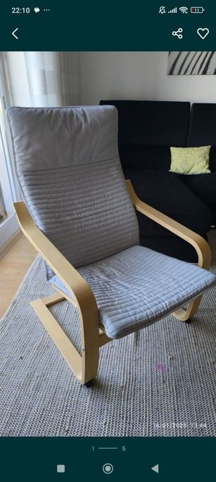 Cadeirão cinzento ikea