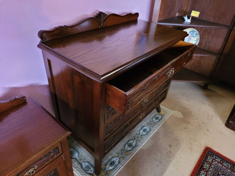 Cómoda vintage em madeira maciça - óptimo estad