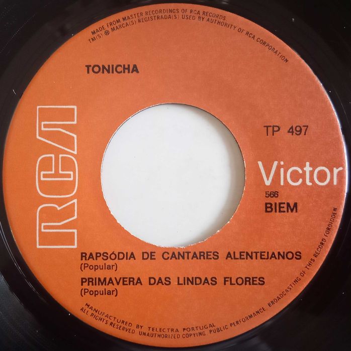 Tonicha	- - - - -	Modas do Alentejo	- - - - -	EP