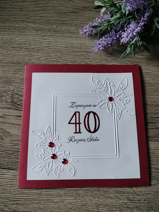 Zaproszenia na 40 rocznicę ślubu