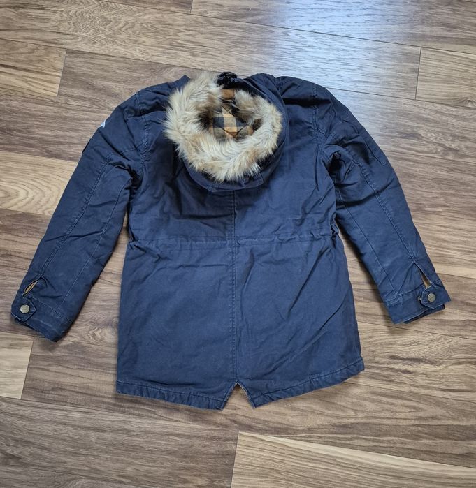Ocieplana granatowa parka dla chłopca Reserved 146