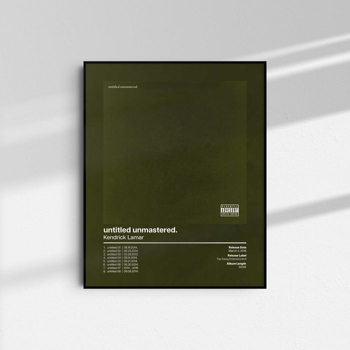 Plakat Kendrick Lamar untitled unmastered 40 x 50 cm