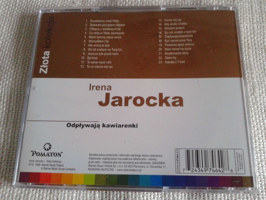 Irena Jarocka - Złota Kolekcja, Odpływają kawiarenki  CD