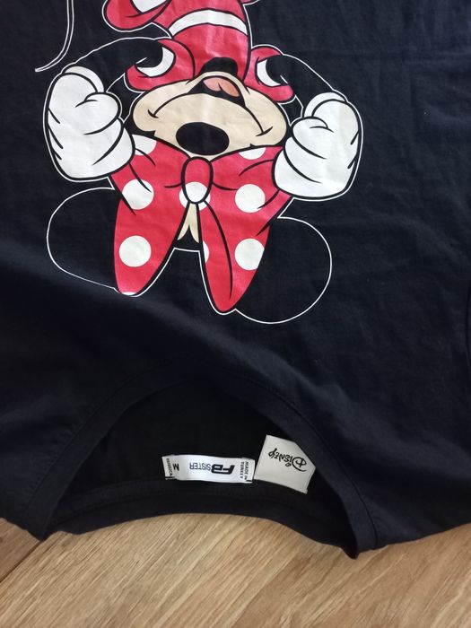 damski t-shirt czarny-rozmiar-M-myszka miki