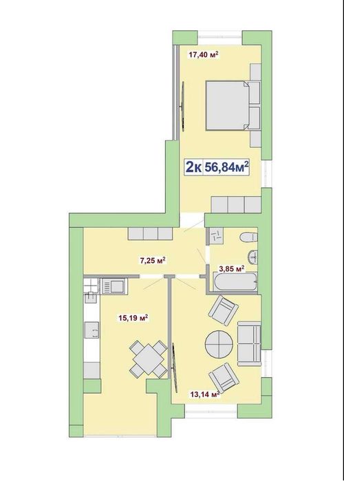 ВИГІДНА пропозиція 2кім. квартири біля озера та парку