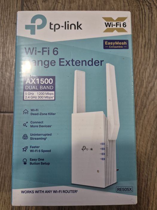 Wzmacniacz wifi tp-link ax1500 RE505X