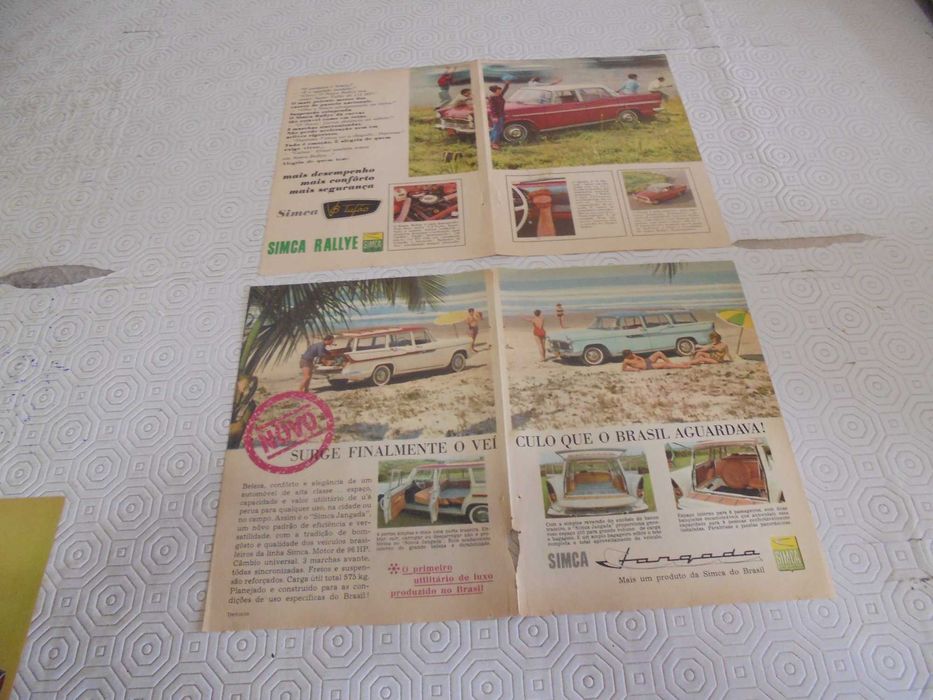 Publicidades antigas de carros Simca, anos 60