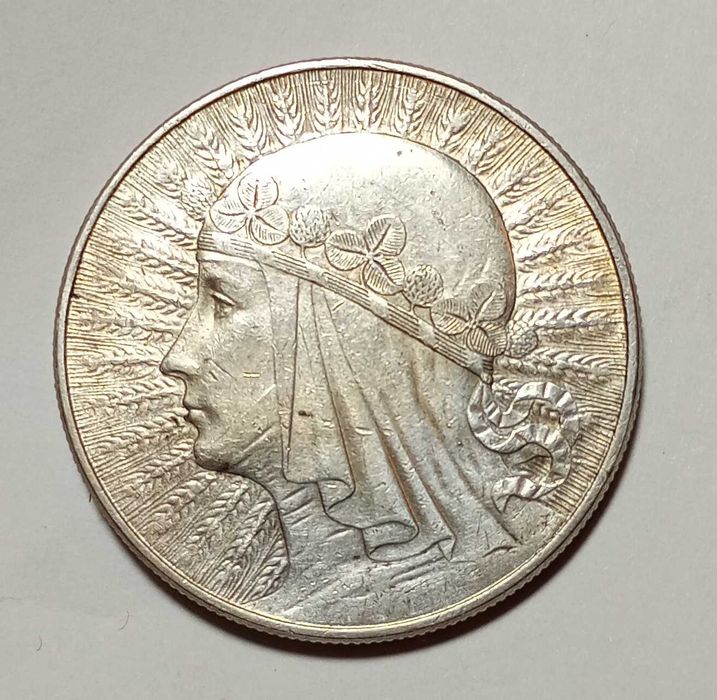 10 złotych 1932 Głowa kobiety - srebro - ładny egzemplarz