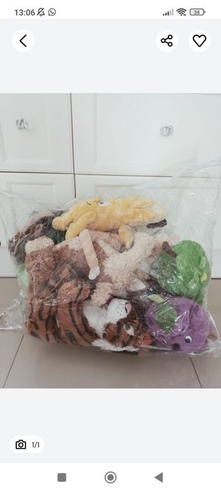 Mix pluszaków 15 sztuk 25 zł.