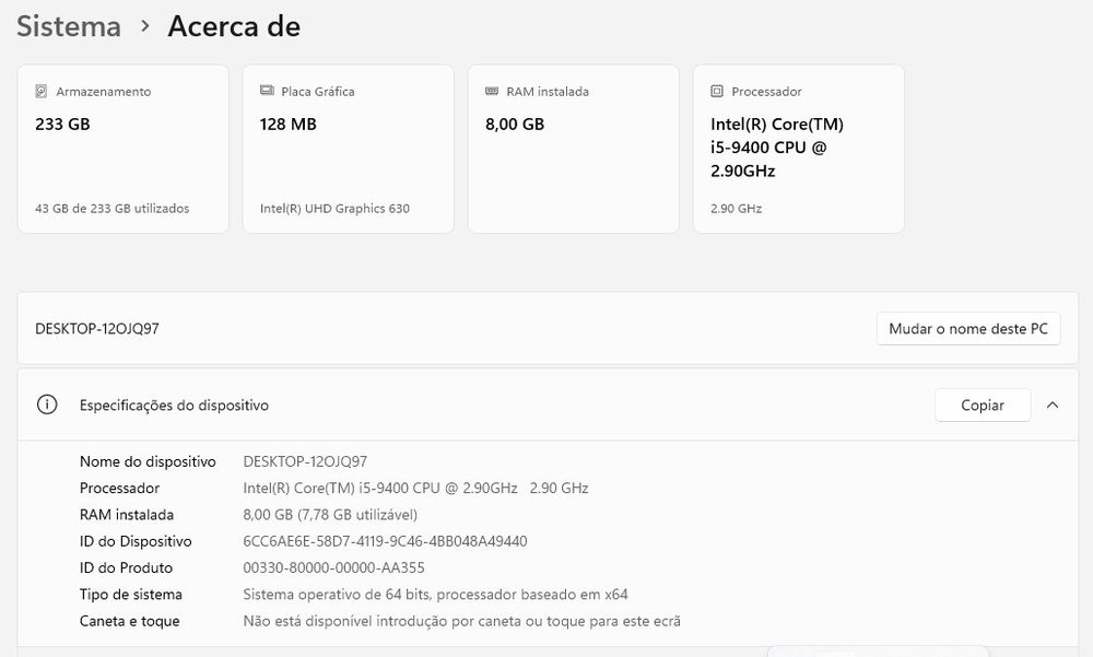 Mini Desktop i5-9400