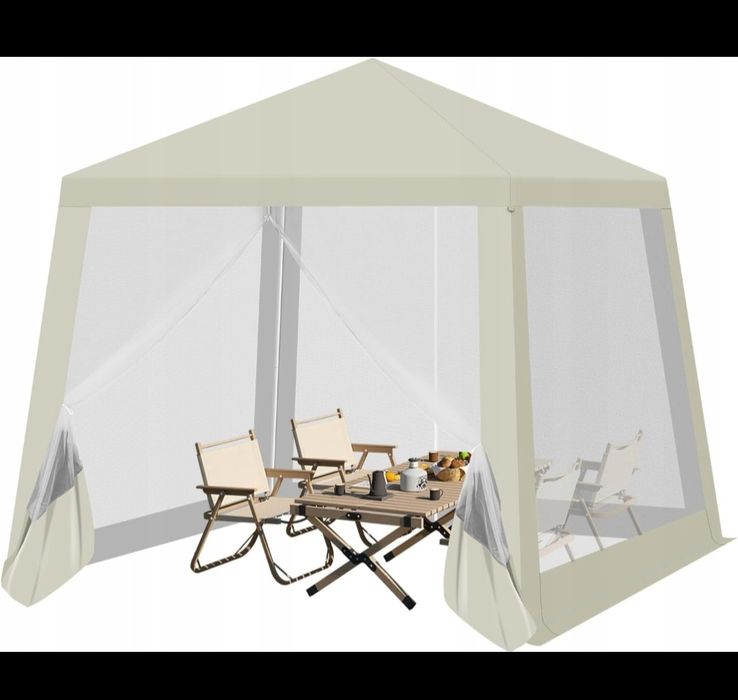 Namiot ogrodowy XXL 3x3 m moskitiera Altana pawilon składany metalowa