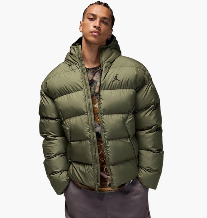 Пуховик мужской Air Jordan Brooklyn Therma-Fit Olive  оригінал HV0532-222