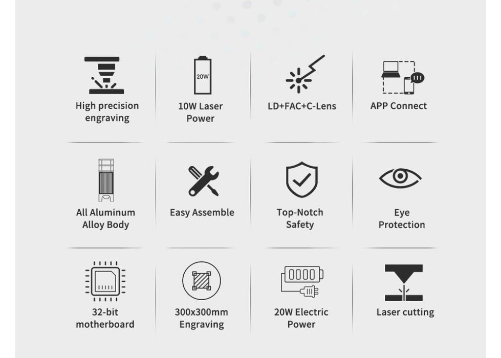 TwoTrees TTS-10 Pro High-Precision Laser Engraver 10W **SEALED**64751537614851123