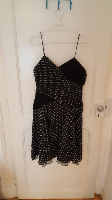 Vestido de festa branco e preto - Marca Roots