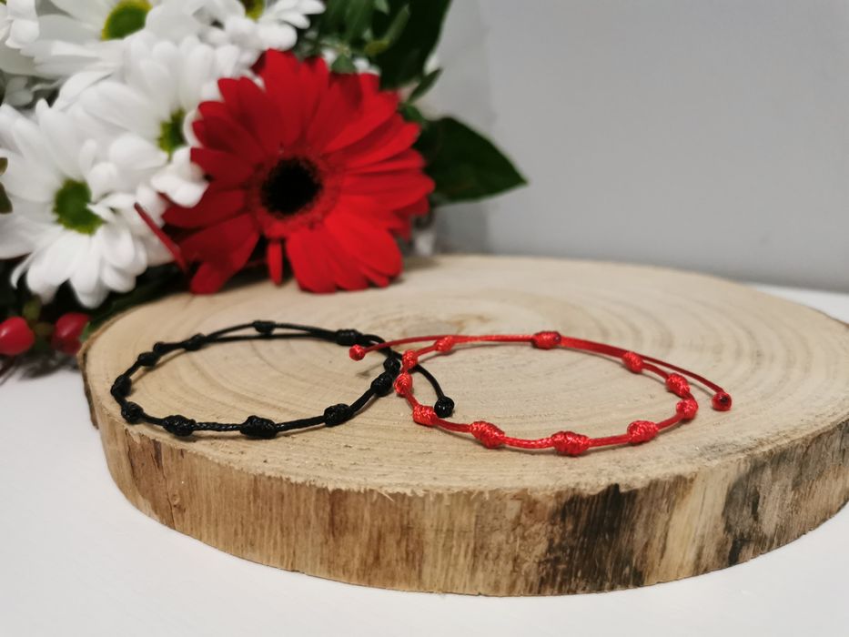 Bransoletka różaniec dziesiątka różańca różne kolory sznurek regulacja