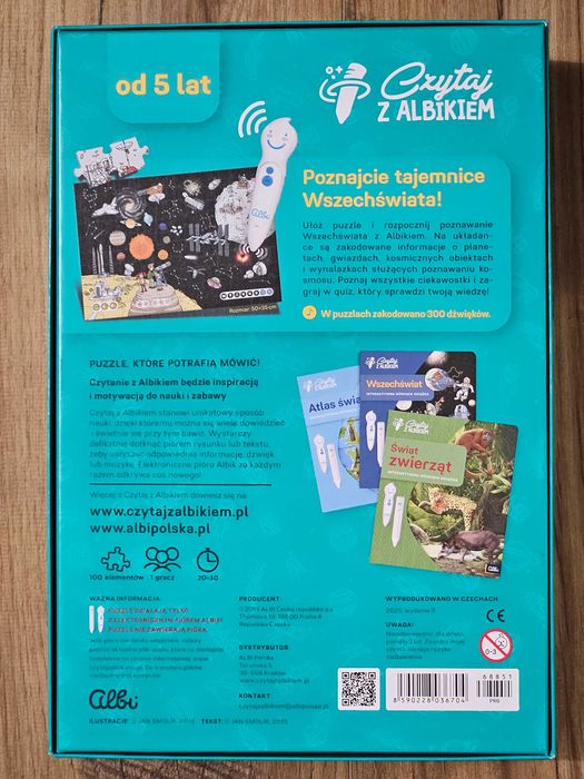 Czytaj z ALBIKIEM Interaktywne Puzzle Edukacyjne Wszechświat ALBIK