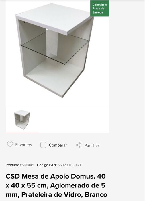 Mesa de Cabeceira/Mesa de Apoio Domus