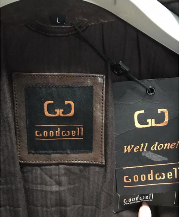 Чоловіча шкіряна куртка goodwell, розмір L