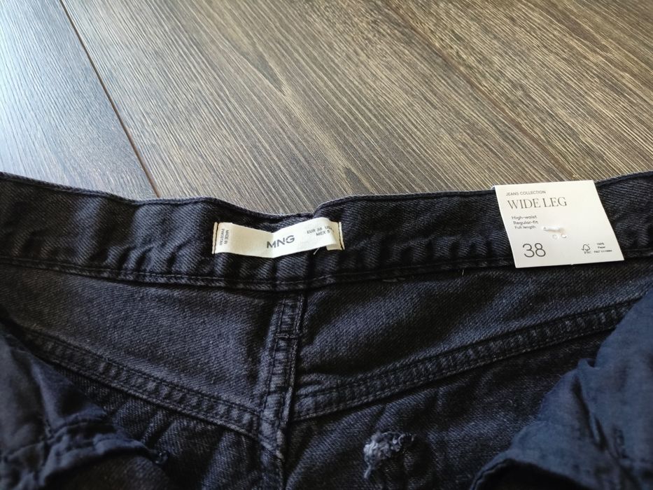 Джинсы широкие MANGO 38
