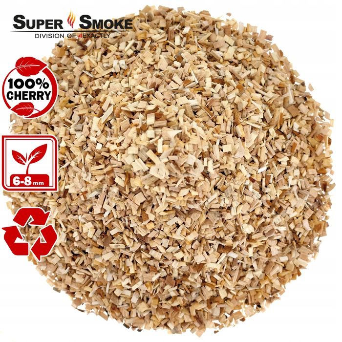Zrębki Wędzarnicze Super Smoke CHERRY KL-08 (6-8mm) Medium 65 Litrów