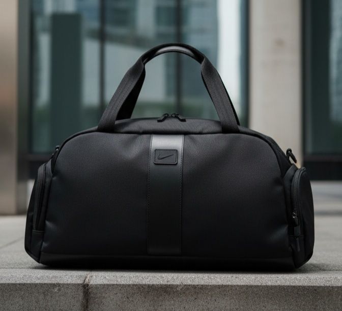 Спортивная дорожная черная сумка Nike / сумка мужская в спортзал