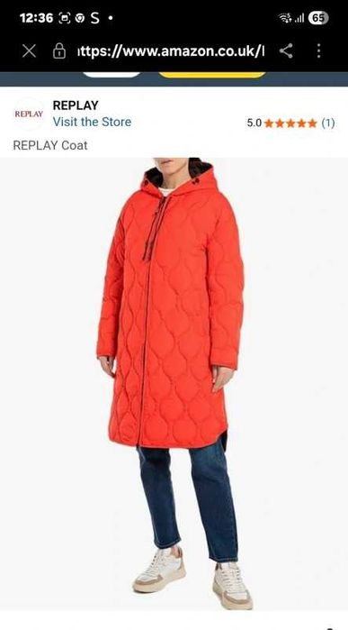 Casaco Replay acolchoado tamanho M
