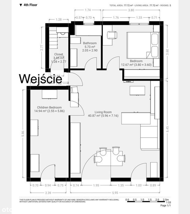 77 m² | 3 pokoje | taras 18 m² | centrum Rybnika  | Kwartał Domus