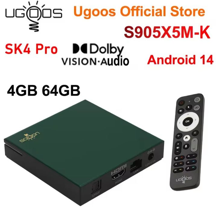 ТВ Смарт приставки  Ugoos  SK4 Pro 4/64 Android 14   і  другі