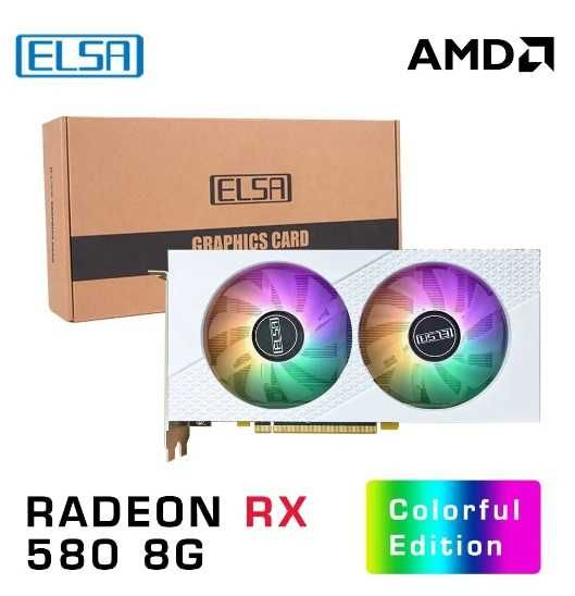 RX 580 8GB 2048 SP (RGB, белая, FAN/STOP)
