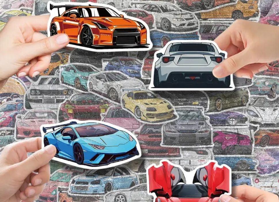 Стікери вінілові наклейки культових автомобілів
