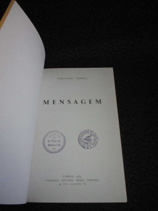 Livro Mensagem Fernando Pessoa Fac-Símile da 1ª edição